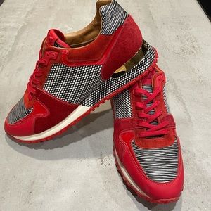 Louis Vuitton Runway Leather Fur Sneakers